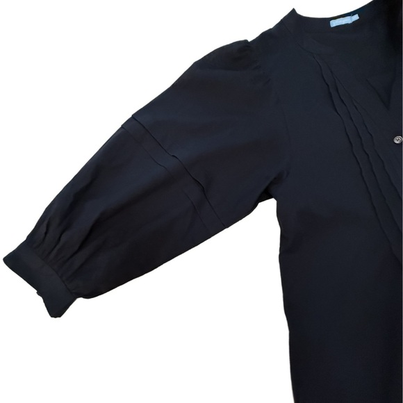 J Mclaughlin Navy Blue Sabina Shirt Dress. 100% cotton lined. Size XS - Picture 7 of 7